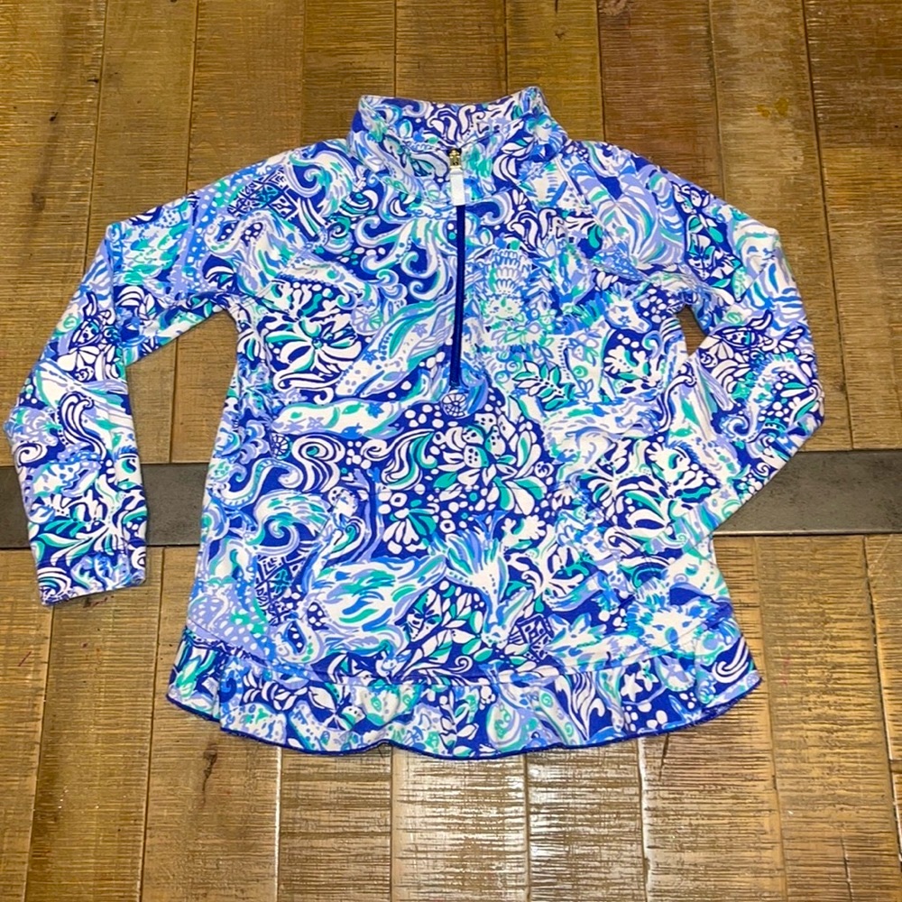 Lilly Pulitzer Girls Little Skipper Popover in 60 Animals Print